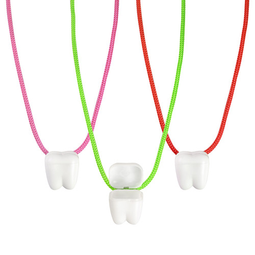 Kids Dental Essentials 1" White Tooth Saver Necklace 144/Box