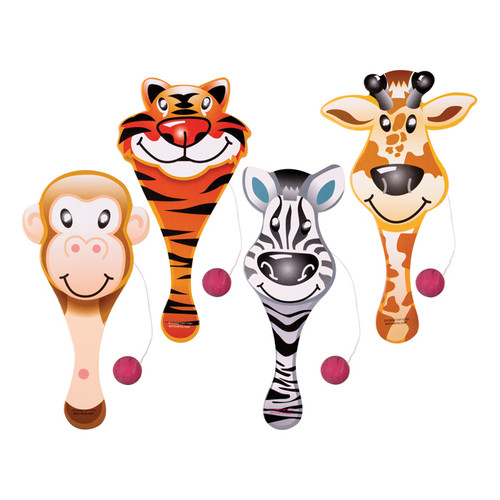 Kids Toys Animal Paddleballs 24/Box