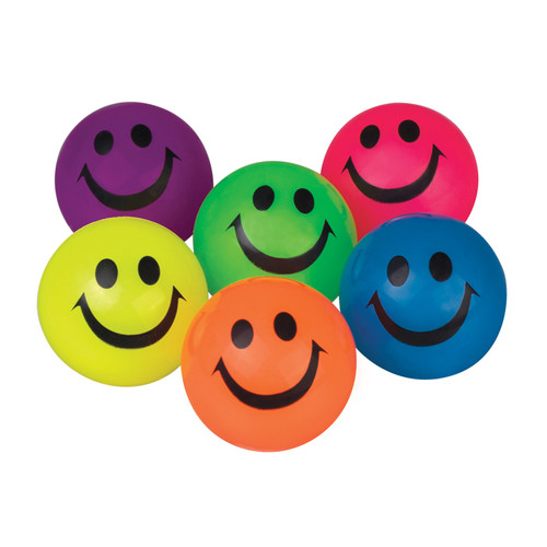 Kids Toys 55Mm Smiley Face Comet Ball Assorted Colors 12/Box