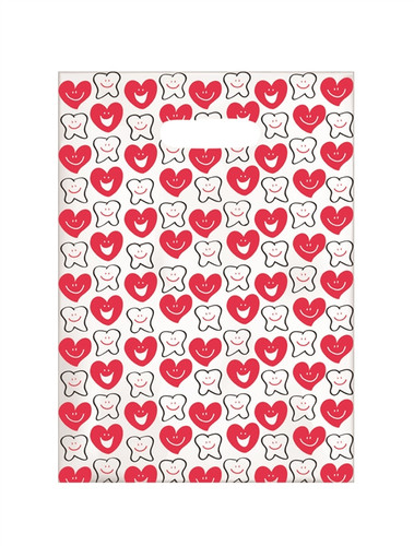 Plastic Bags Scatter Smily Heart Teeth 100/Box