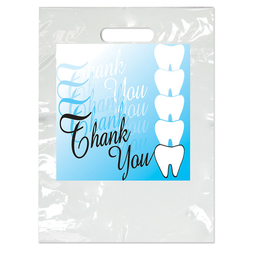 Plastic Bags Large Thank You/Teeth 100/Box