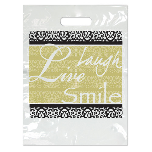 Plastic Bags Large Two Color Fancy Laugh 100/Box
