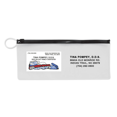 Plastic Bags 10" Vinyl Pouch- Black Zipper 144/Box