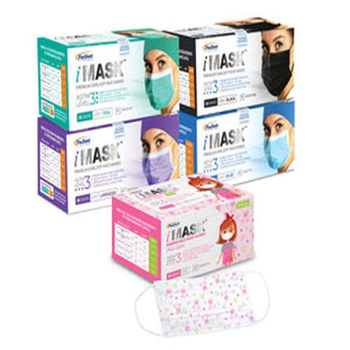 Pac-Dent, iMask Surgical Face Mask ASTM Level 3 Pink Box of 50, MASKT-KG