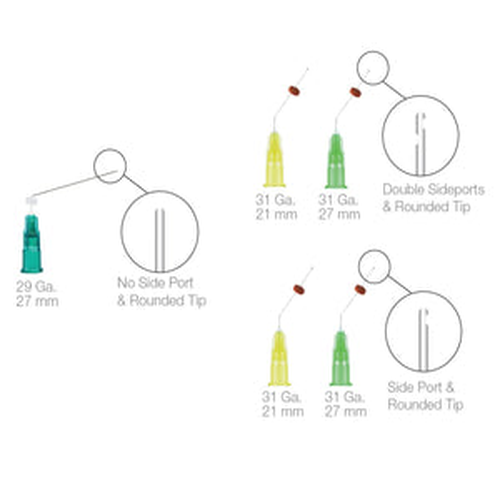 Pac-Dent, OptiProbe Needle Tips with Single Sideport Irrigator Tips, 27 Ga.,27 mm tip length, Teal, 20/Pack, 218-20
