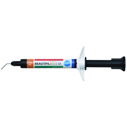 Shofu, BEAUTIFIL Kids Self-Adhesive Flowable Composite, 2.2 g Syringe, Primary Dentition, Shade B1, Y1012