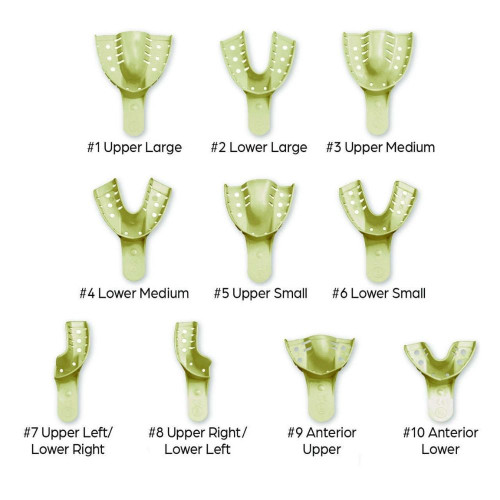 Mark3, Disposable Impression Trays #9 Anterior Upper 12/Pack, 100-1009