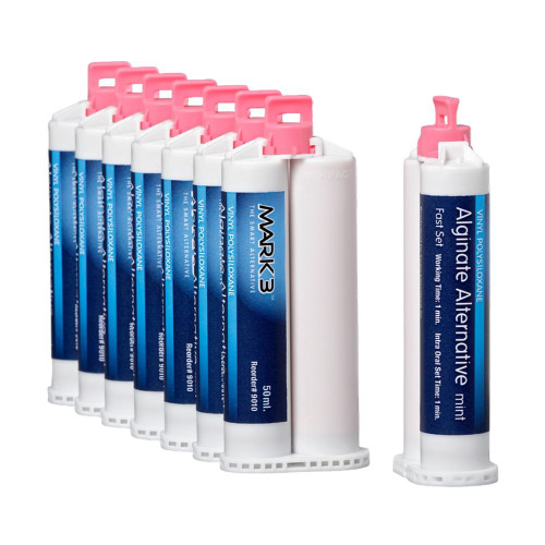 Mark3, Alginate Alternative Fast Set 50ml. Cartridges 8/Pack, 100-9010