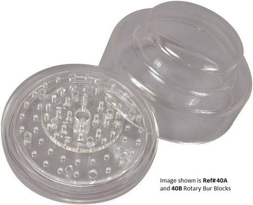 60-Hole Bur Block Rotary Stand Friction Grip(Turns 360 degrees for easy access)