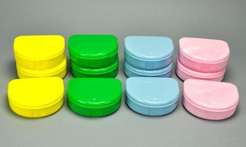 Retainer Boxes (1" Deep) 3 each Pink, Green, Light Blue, & Yellow (12 per pkg)
