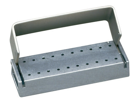 Anodized Aluminum 20-Hole Bur Block, Friction Grip Bur Block 21-hole