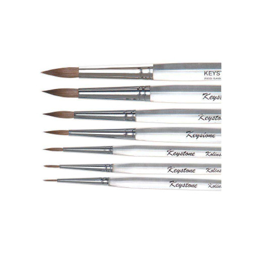 Keystone, Red Sable #4 Brush W/Acrylic Handle, 1171275