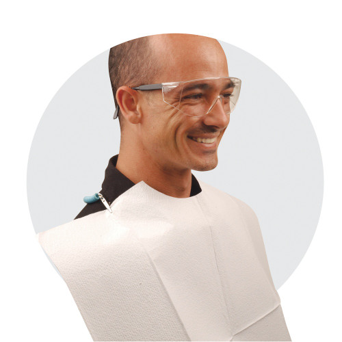 HuFriedy, 18x22(3ply)contour Bib/Gr, WERUECGR