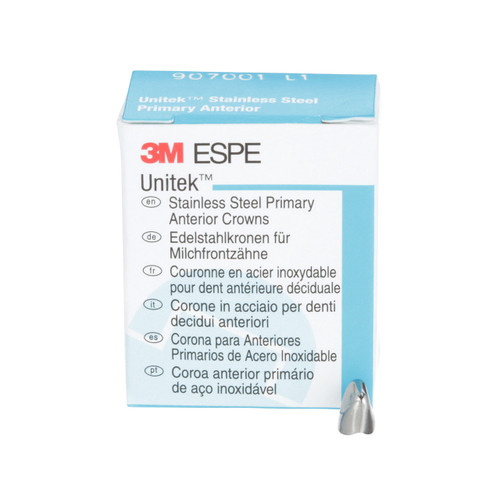 Unitek SS Crown Primary Anterior 5/Box UL1, Upper Left Central, 907001