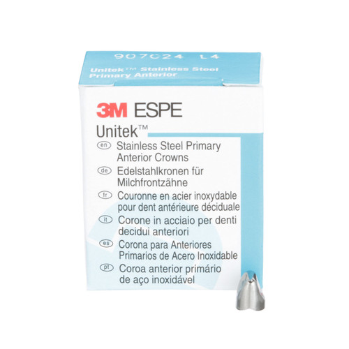 Unitek SS Crowns Primary Anterior 5/Pk. Upper Left Lateral UL4, 907024