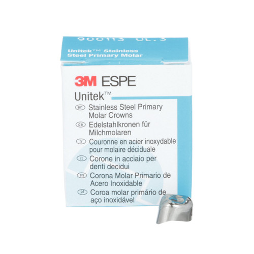 Unitek SS Crown 5/Box UL3, First Primary Molar, Upper Left, 900113