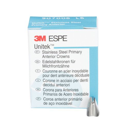 Unitek Stainless Steel Crown UL6, Primary Anterior, Upper Left Central