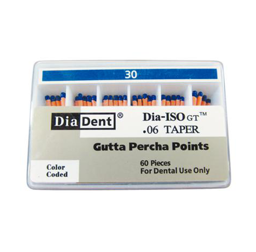 mm-Marked Dia-Pro ISO GT Gutta Percha 0.06, 60/Box #25, Red