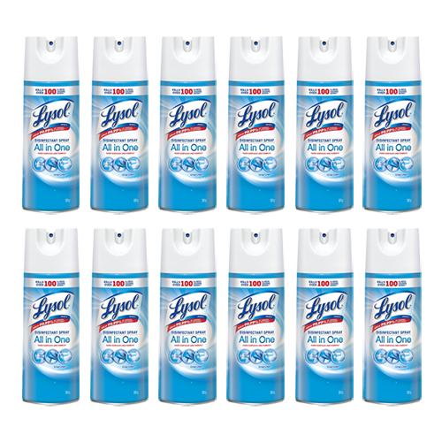 CASE OF 12 Lysol Disinfectant Spray, Crisp Linen (19oz/539g)