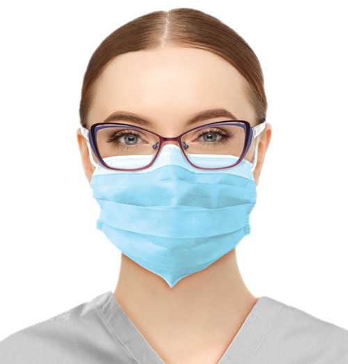 Premium Medical Grade ASTM 1 Blue Ear Loop Masks 50/PK By Unipack/Dukal