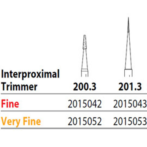 Two Striper Diamond Interproximal Trimmer 200.3 Very Fine 5/Pk