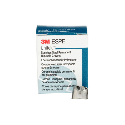 Unitek #2 upper right 1st bicuspid stainless steel crown form, box of 5 crown