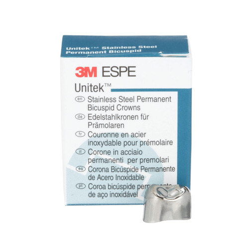 Unitek #5 upper right 1st bicuspid stainless steel crown form, box of 5 crown