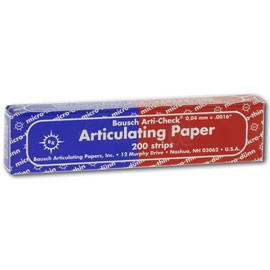 Bausch Arti-Check Micro-Thin .0016' (40 microns) RED/BLUE Articulating Paper