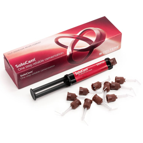 SoloCem Resin Cement, Translucent, Dual-Cure Refill, 5mL Syringe and 10 Mixing Tips