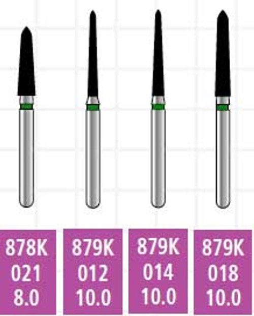Alpen x1 FG #878K.021 Coarse Grit, Curettage/Pointed Taper Single Use Diamond