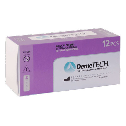 DemeCRYL 4/0, 30' (75 cm) Polyglactin 910, Absorbable Violet Suture, 12/Box