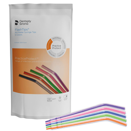 FlashTips Air/Water Syringe Tips - assorted colors, 1200/Bg. Disposable