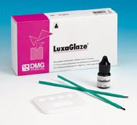 LuxaGlaze one-bottle varnish for glazing the surfaces of provisional crowns