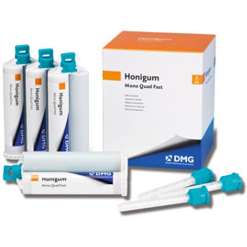 Honigum QuadFast MONOPHASE Impression Material 4 - 50 ml Cartridges & Tips