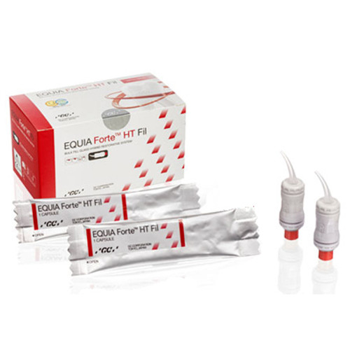 Equia Forte HT Fil EXPORT PACKAGE - Shade A2 Refill: 50 Capsules. Glass hybrid