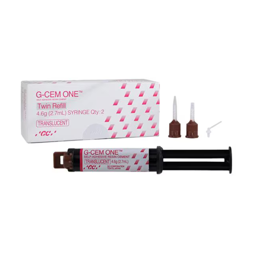 G-CEM ONE Universal Resin Cement Twin Refill, Self-Cure Translucent, 4.6 Gm, 2/Pk