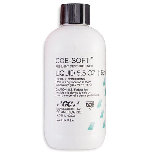 Coe-Soft 5.5 oz. Liquid. Soft Denture Reline Material, Self-Cure, 5.5 oz