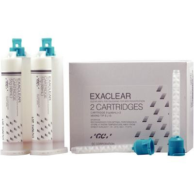 Exaclear Bite Registration Material, Clear, 2 - 48 ml Cartridges and 6 Mixing