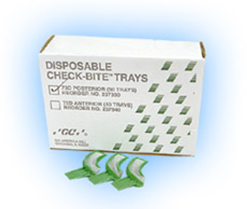 Check-Bite #75D - Anterior Tray, Green Plastic with Micro-Thin Mesh, Box of 40