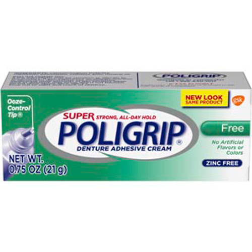 Poligrip Super Free Denture Adhesive Cream Travel Size, 48 - 0.75 oz Tubes
