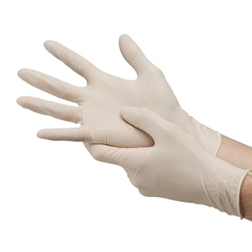 House Brand Latex glove: Non-Sterile, Powder-Free, box of 100 Large
