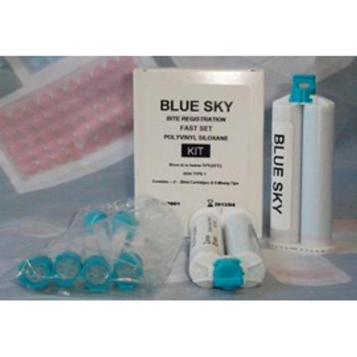 House Brand Sky Blue Bite Registration Material, Fast Set, 2 - 50 ml