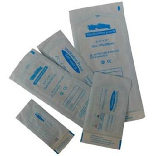 House Brand 2-1/4' x 4' Self-Sealing Sterilization Pouch 200/Pk