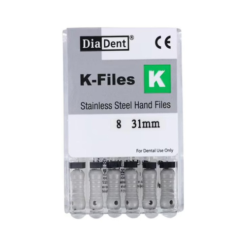 House Brand K-Files 31mm #20 6/Box. Stainless Steel
