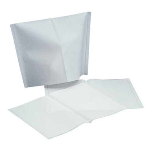 House Brand Headrest Covers 10' X 10' - Non-Woven White Paper - Box of 500