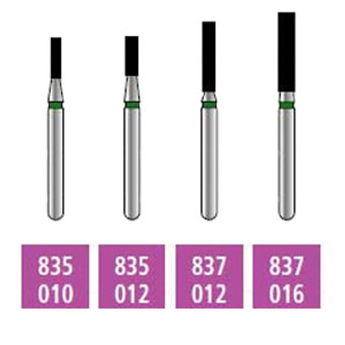House Brand FG 835.014 Coarse, Flat End Cylinder, Single Use Diamond Bur, 10/Pk