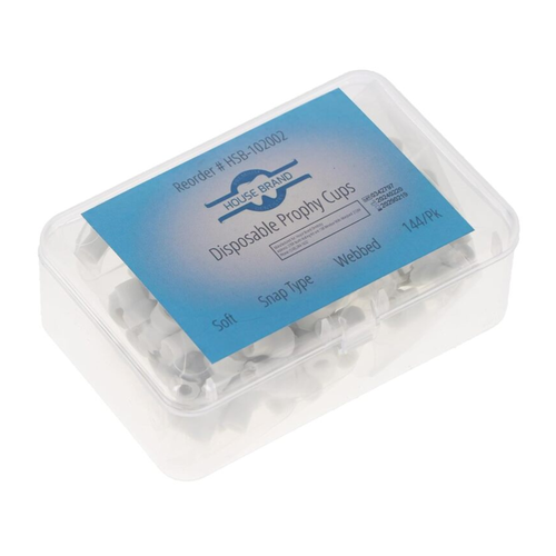 House Brand Disposable Prophy Cups Snap Type, 144/Pk. Silicone