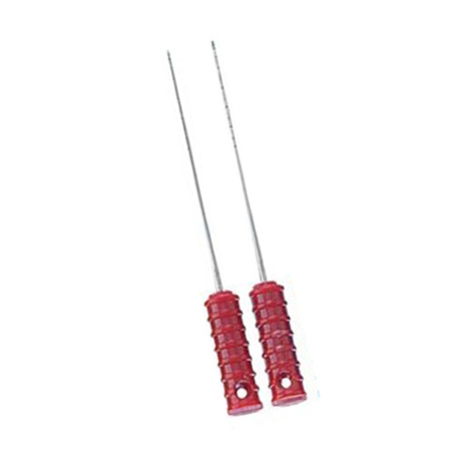 House Brand Barbed Broaches X-Fine (#3), 25mm Stainless Steel, Red, Sterile