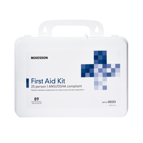 House Brand First Aid Kit, Wall mountable Divided Plastic case