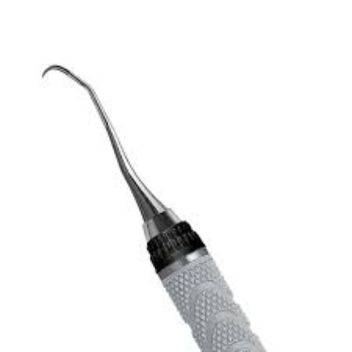 Hu-Friedy Double-Ended 1/2 Langer Curette, #6 Satin Steel Handle, Single Instrument